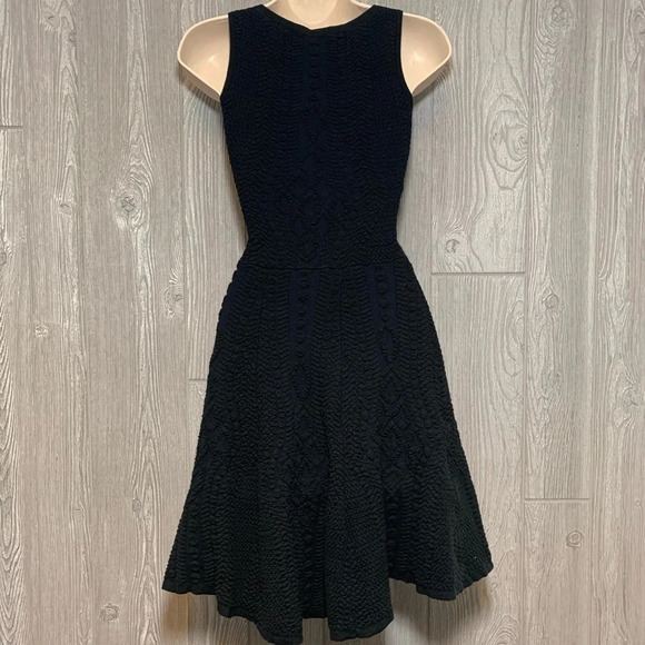 Sam Edelman Black Stretch Fit n Flare Dress XS - Picture 3 of 6